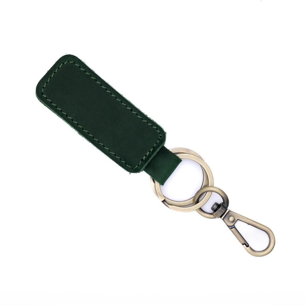 HELO Portachiavi Auto Uomo Donna in Vera Pelle con Moschettone Robusto - Design Minimal e Resistente per Uso Quotidiano e Regalo