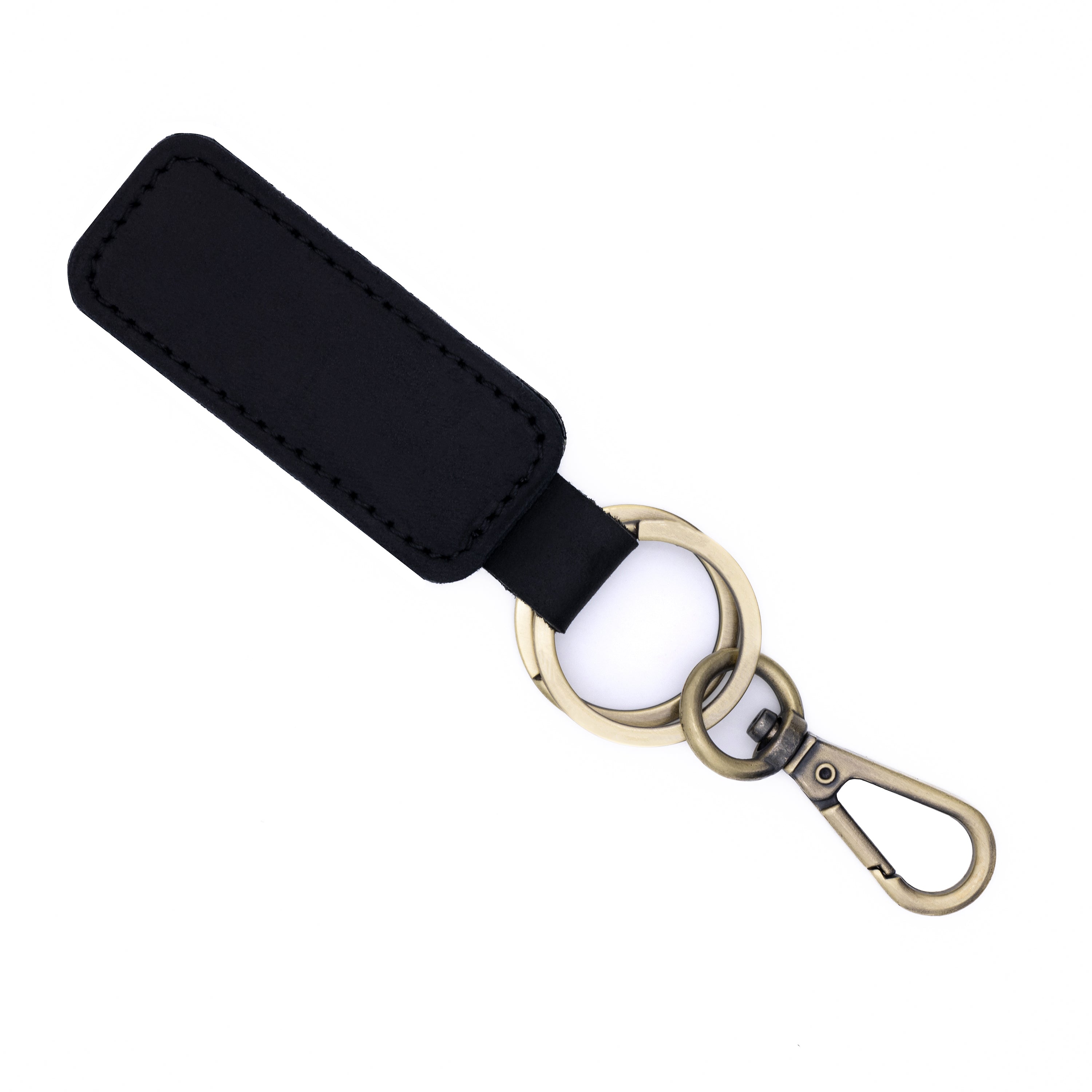 HELO Portachiavi Auto Uomo Donna in Vera Pelle con Moschettone Robusto - Design Minimal e Resistente per Uso Quotidiano e Regalo