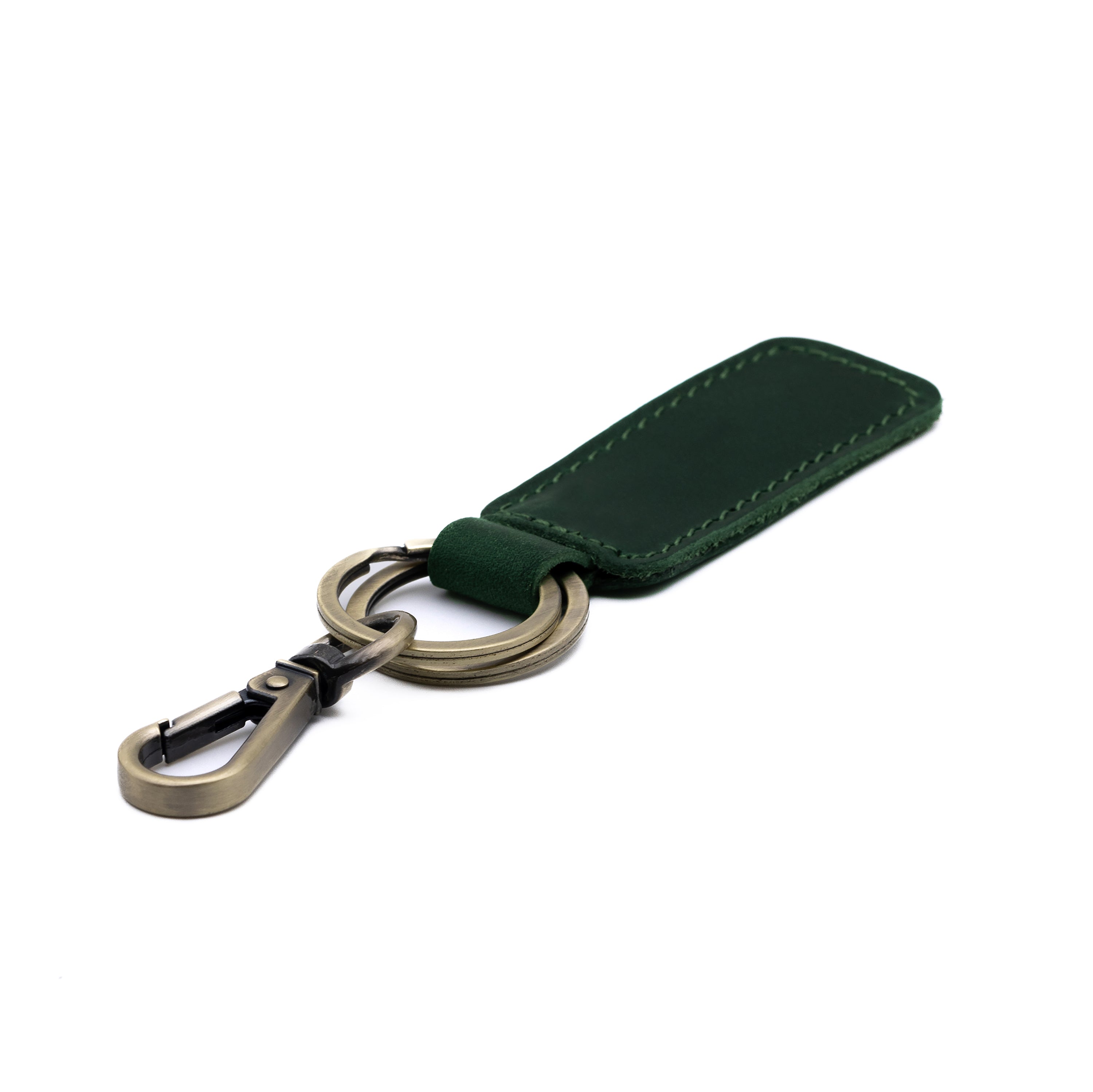 HELO Portachiavi Auto Uomo Donna in Vera Pelle con Moschettone Robusto - Design Minimal e Resistente per Uso Quotidiano e Regalo