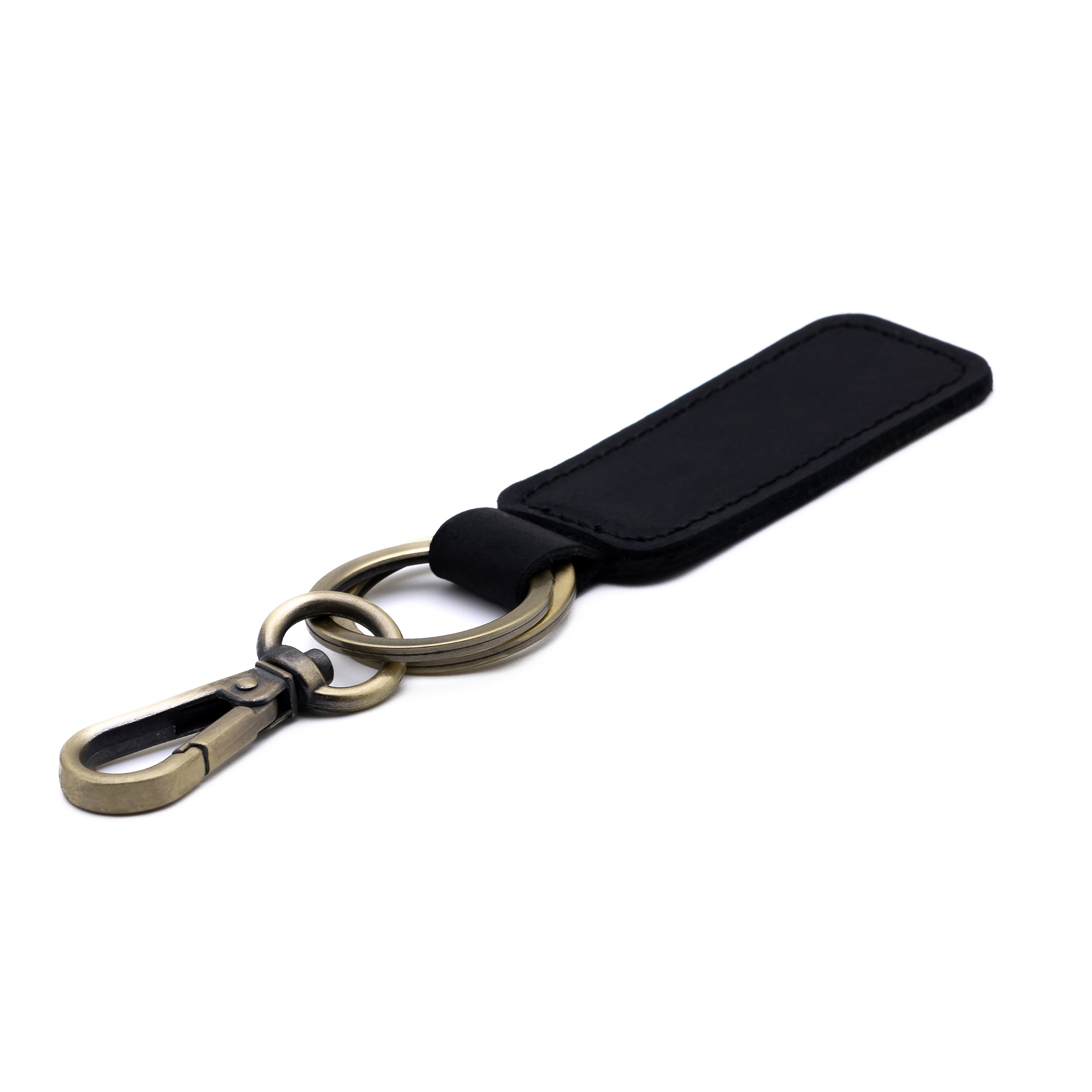 HELO Portachiavi Auto Uomo Donna in Vera Pelle con Moschettone Robusto - Design Minimal e Resistente per Uso Quotidiano e Regalo