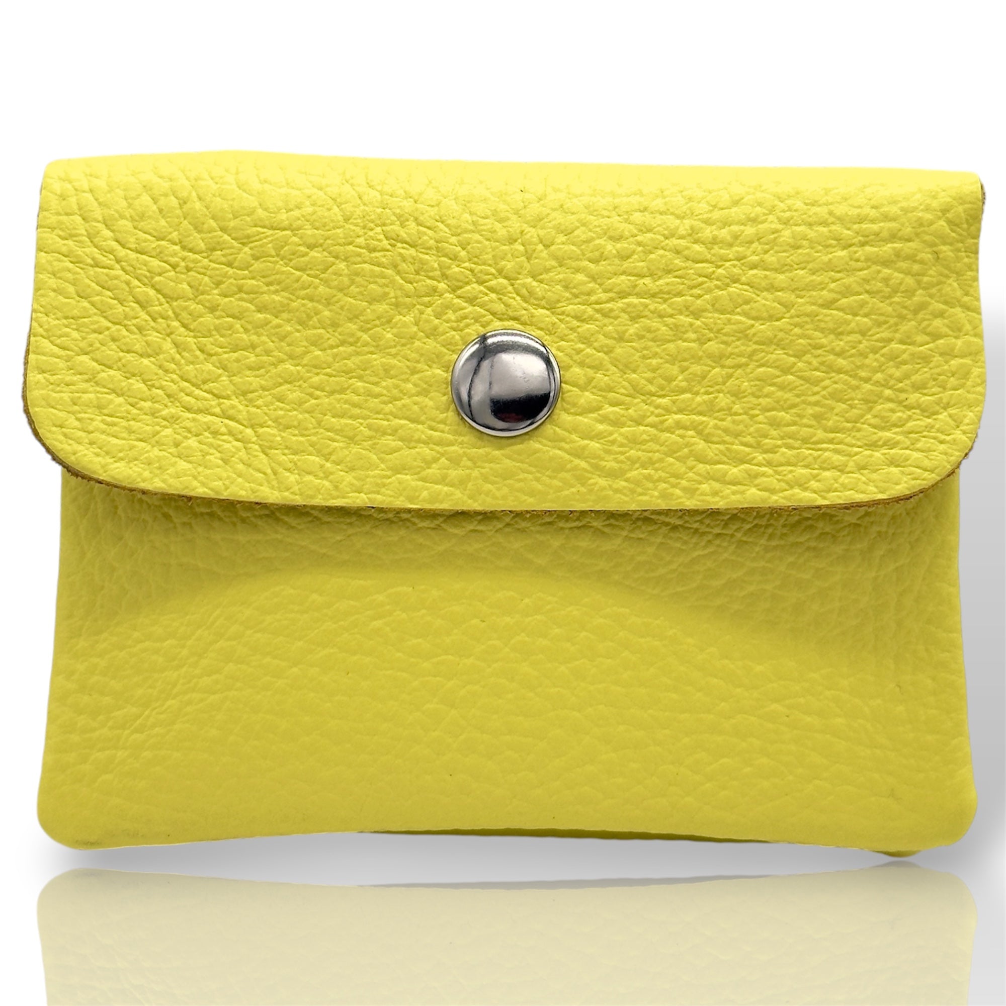 HELO Small Genuine Leather Women's Coin Purse, Compact Zipper Wallet, Practical and Pocket-Sized White with Flowers