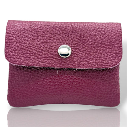 HELO Portamonete donna in Vera Pelle Made in Italy con Cerniera