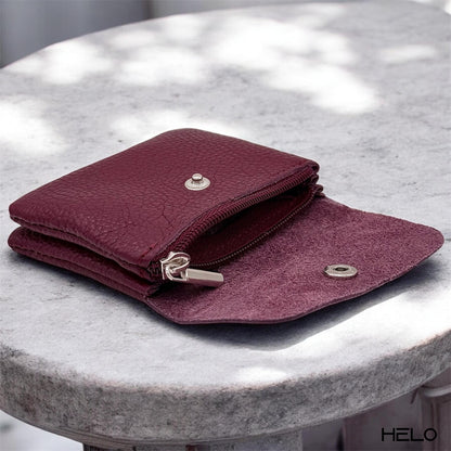 HELO Portamonete donna in Vera Pelle Made in Italy con Cerniera