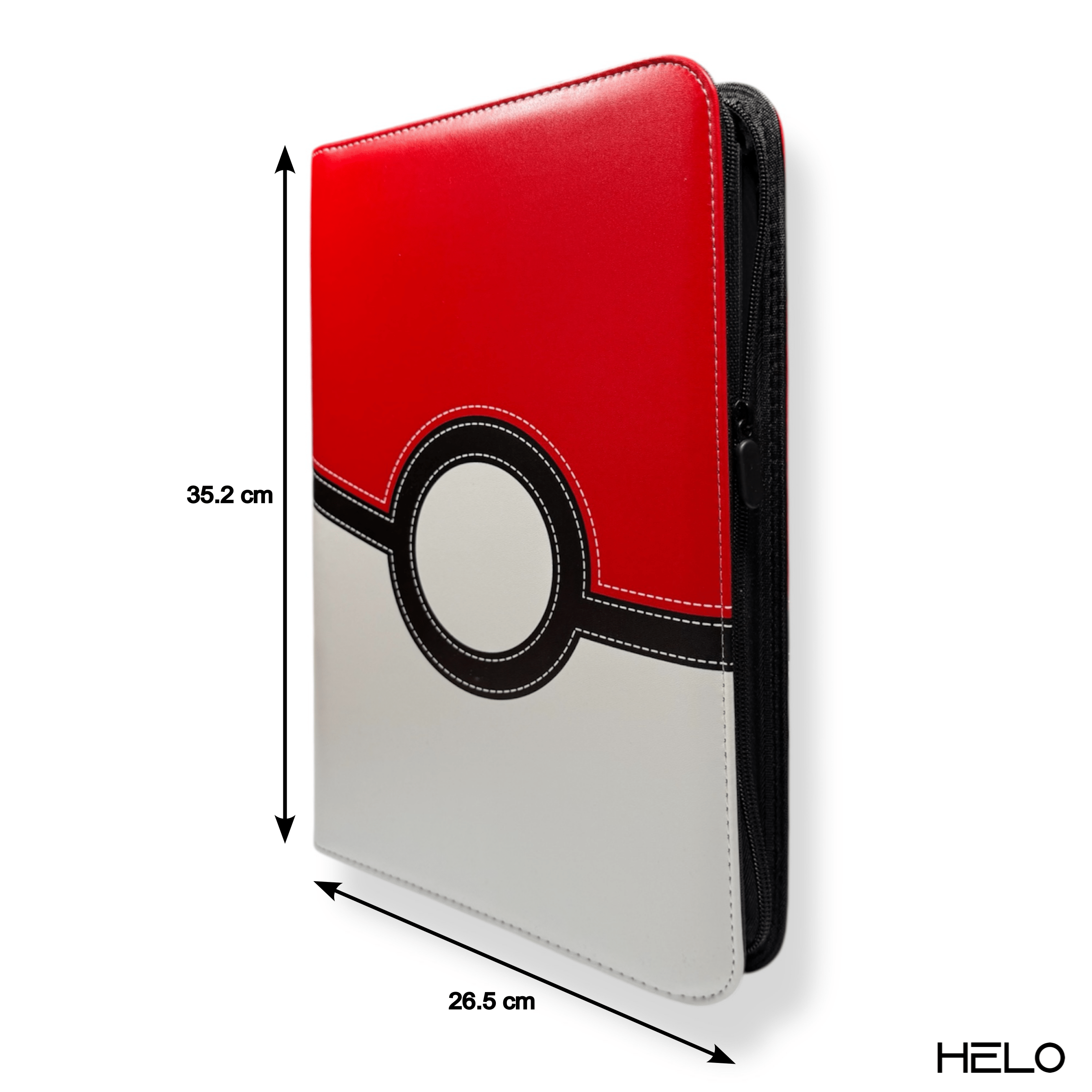Raccoglitore 360 tasche carte collezionabili Pokéball 35x26 cm - dimensioni album chiuso con cerniera